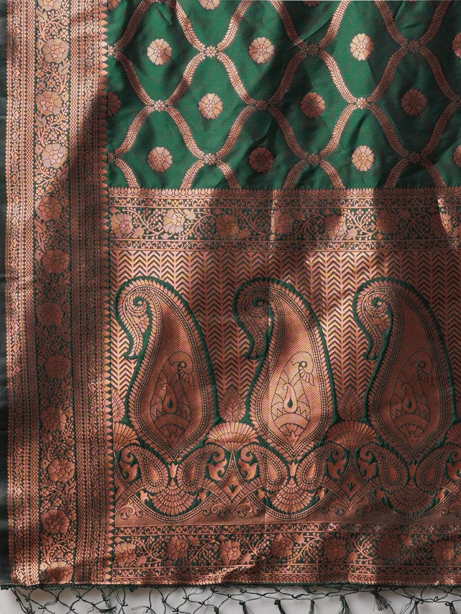 Anouk Woven Design Zari Silk Blend Banarasi Saree | Swadesiicart