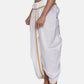 Sethukrishna Men White Solid Readymade Cotton Dhoti | Swadesiicart