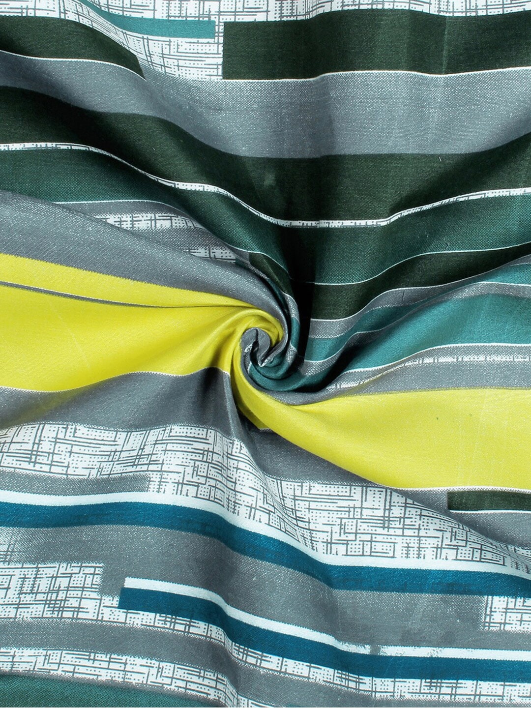 Story@home Grey & White Striped Microfiber 180 TC Bedsheet With Pillow Cover - Swadesiicart