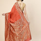 Kalini Ethnic Motifs Woven Design Jacquard Zari Banarasi Saree | Swadesiicart