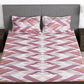 Story@home Arena Pink & White Geometric Printed 180 TC Bedsheet & Pillow Covers