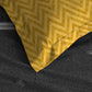 MYTRIDENT Grey Melange White Geometric Cotton 144 TC Queen Bedsheet With 2 Pillow Covers - Swadesiicart