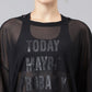 MKH Typography Printed Relaxed Fit Sheer Dri-FIT T-shirt - Swadesiicart