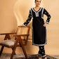 HOUSE OF KARI Floral Embroidered Chikankari Kurta With Trouser | Swadesiicart