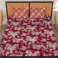 Story@home Arena Magenta & White Floral Microfiber 180 TC Queen Bedsheet & 2 Pillow Covers - Swadesiicart
