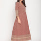 Kalini Chikankari Embroidered Pure Cotton Anarkali Kurta | Swadesiicart