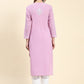 HOUSE OF KARI Cotton Floral Embroidered Chikankari Kurta | Swadesiicart