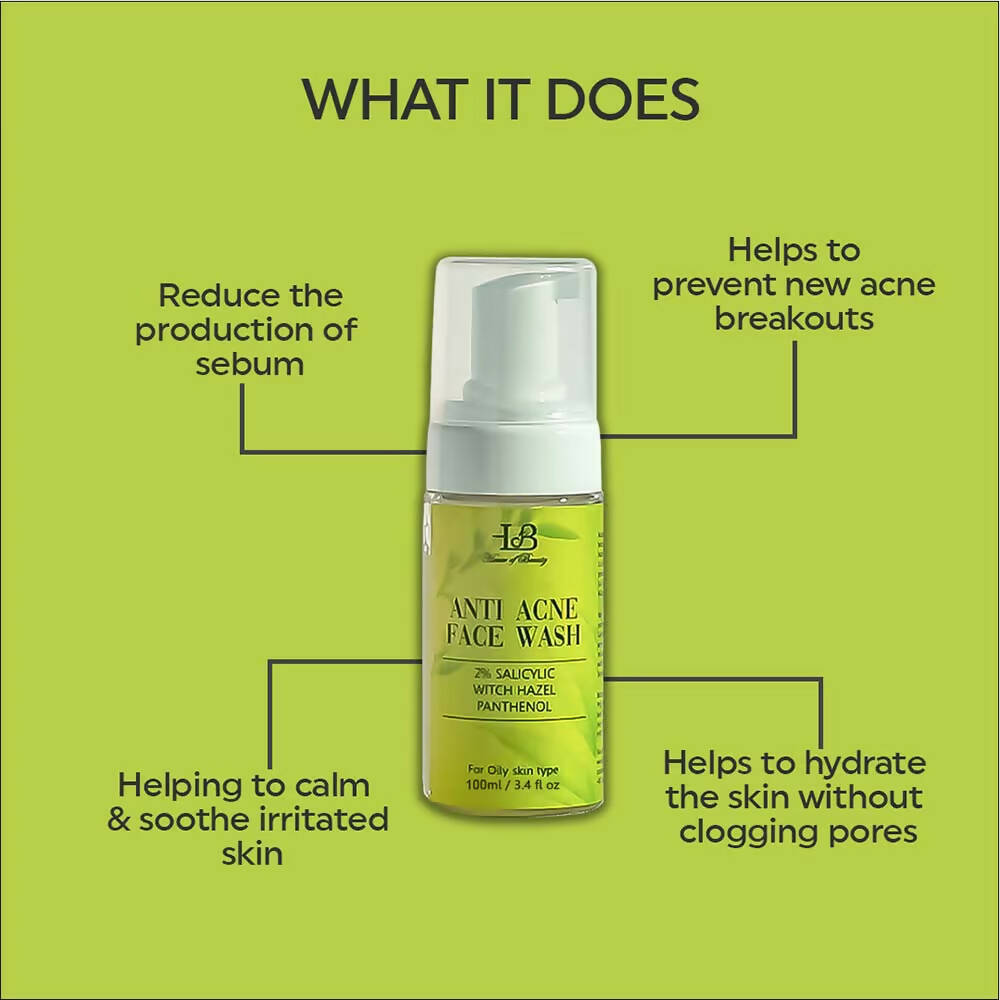 House of Beauty Anti Acne Foam Face Wash - Swadesiicart