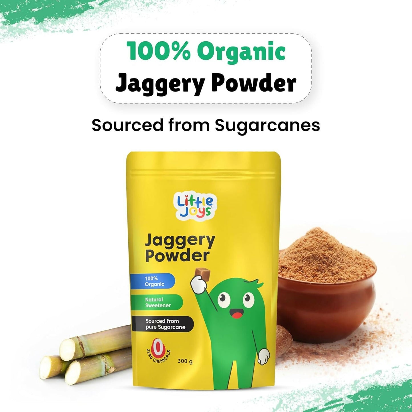 Little Joys 100% Organic Jaggery Powder, No preservatives, No additives, No chemicals - Swadesiicart