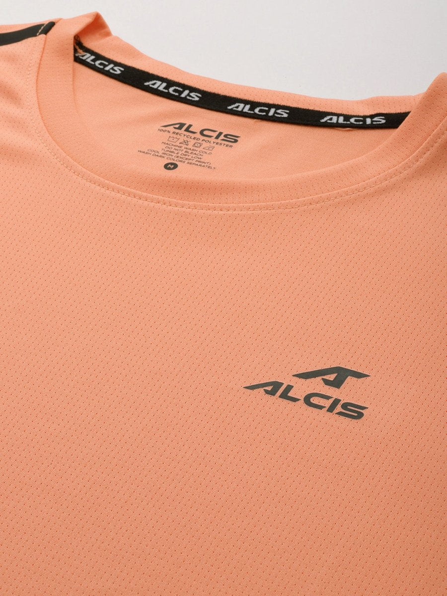 Alcis Men Brand Logo Printed Anti Static Slim Fit T-shirt | Swadesiicart