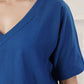 Joban Fashion Women's Royal Blue Co-Ord Set V Neck - Swadesiicart