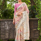 Tikhi Imli Peach Tie and Dye Gotta Patti Organza Saree | Swadesiicart