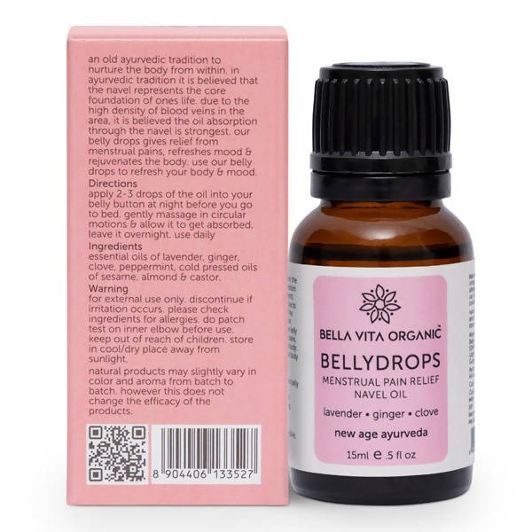 Bella Vita Organic Belly Drops Menstrual Pain Relief Navel Oil | Swadesiicart