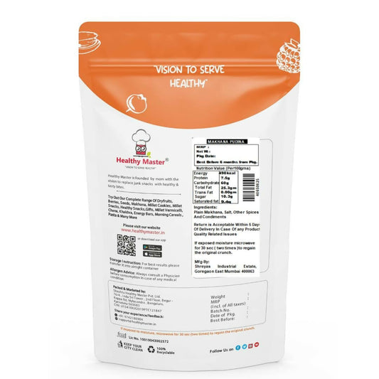 Healthy Master Crispy Makhana – Mint (Pudina) Flavour Roasted Fox Nuts Snack | Swadesiicart