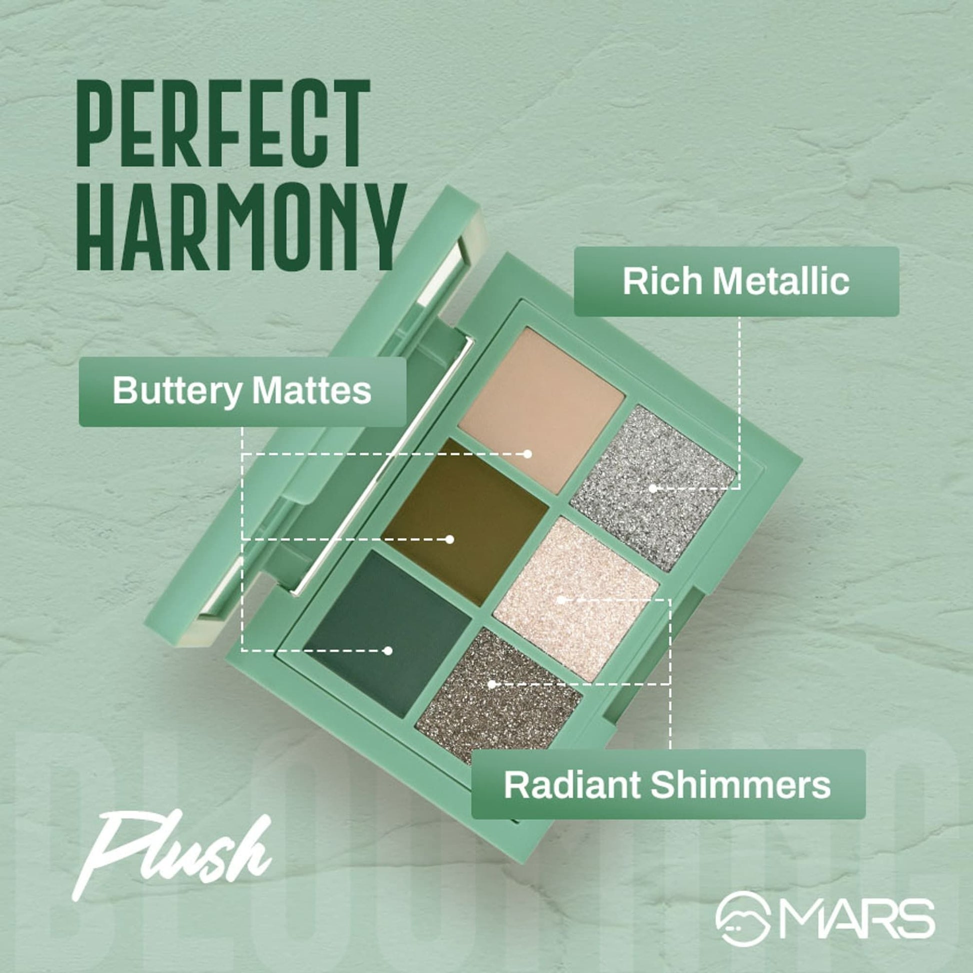 MARS Cosmetics Blooming Matte & Shimmer Eyeshadow Palette - 01 Plush - Swadesiicart