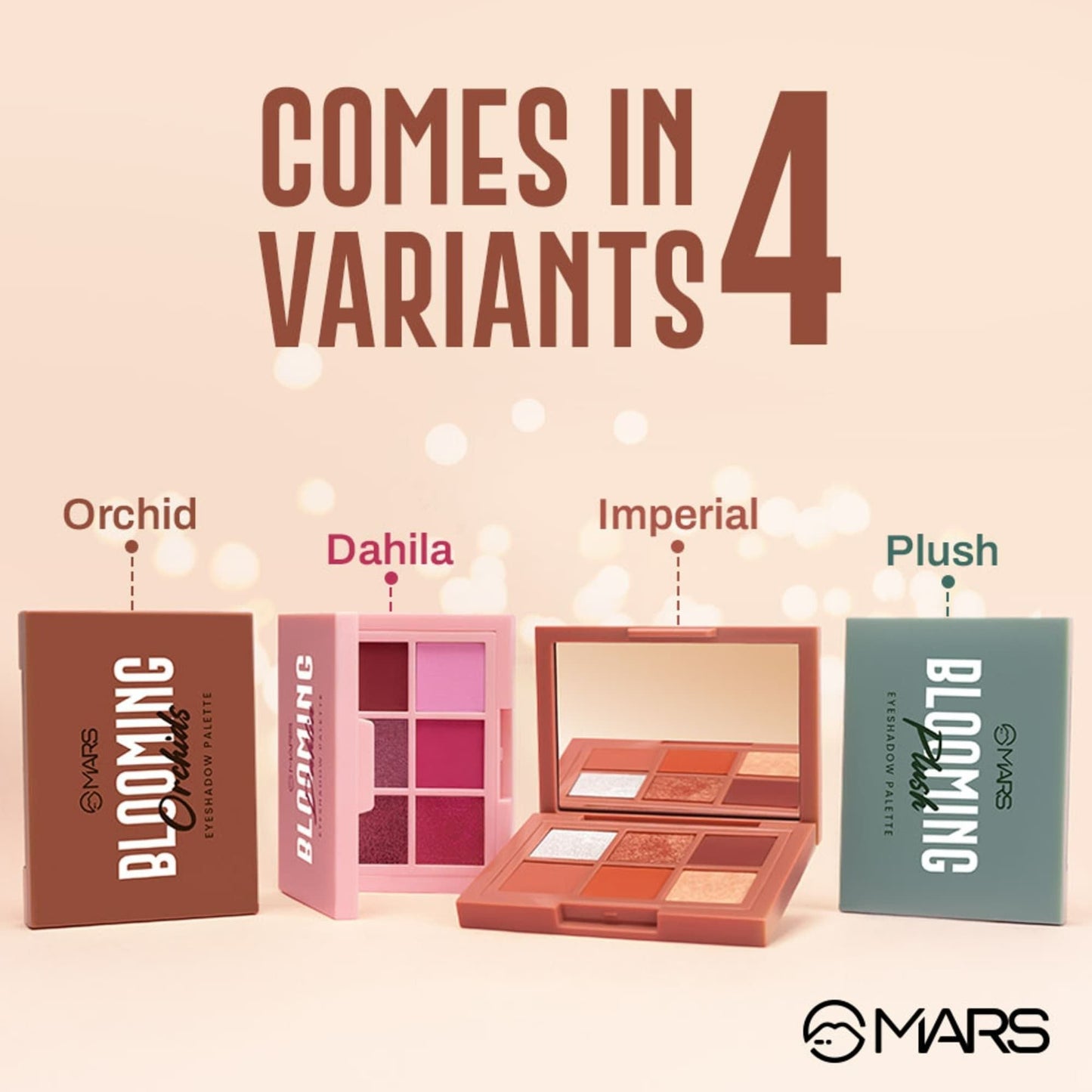 MARS Cosmetics Blooming Matte & Shimmer Eyeshadow Palette - 01 Plush - Swadesiicart