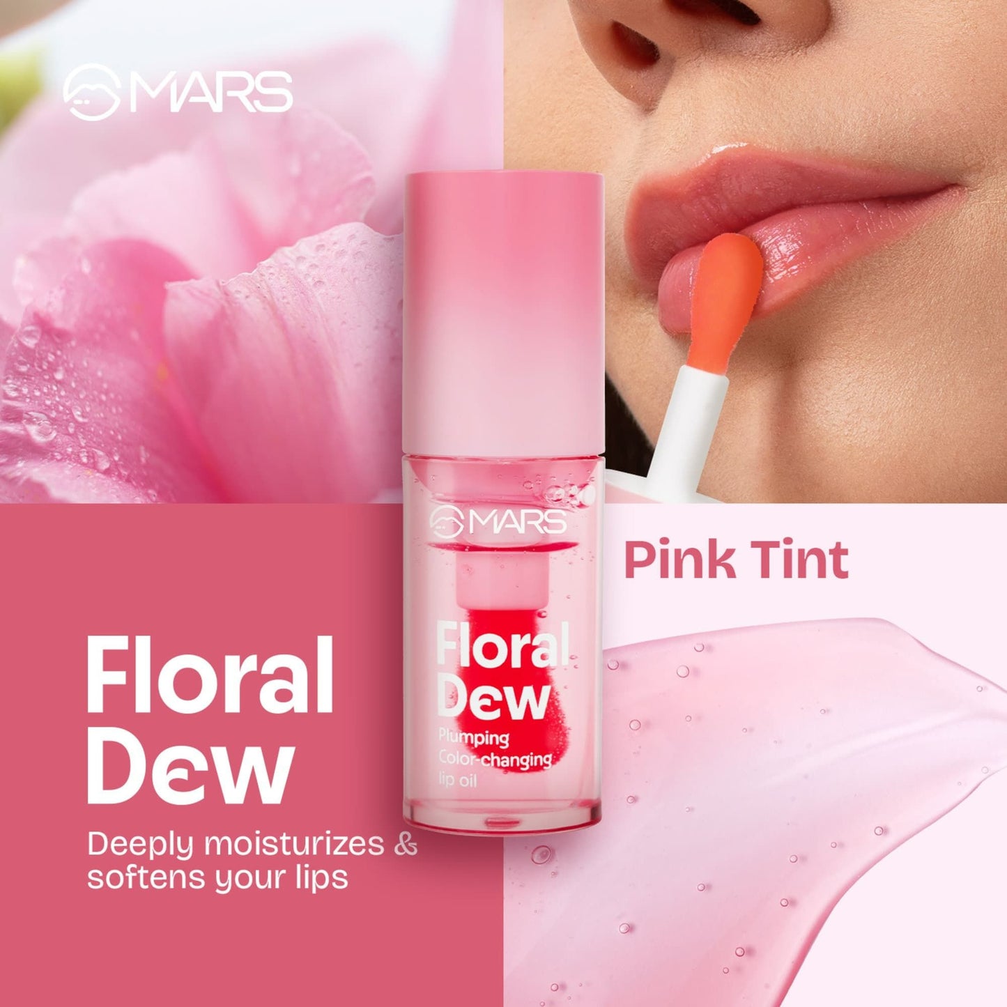 MARS Cosmetics Plumping Color Changing Lip Oil - Floral Dew - Swadesiicart