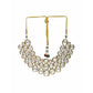 Maharani Layered Choker (Silver) - Ruby Raang | Swadesiicart