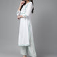 ADA Ethnic Motifs Embroidered Chikankari Floral Kurta | Swadesiicart