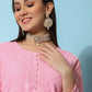 Kalini Ethnic Motifs Embroidered Chikankari Georgette Straight Kurta | Swadesiicart