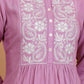 Vishudh Floral Embroidered Straight Kurta - Swadesiicart