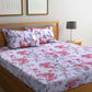 BOMBAY DYEING Floral Printed 100 TC Cotton Queen Bedsheet with 2 Pillow Covers - Swadesiicart