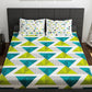 Story@home Ventura Green Geometric 152 TC Cotton Queen Bedsheet With 2 Pillow Covers - Swadesiicart