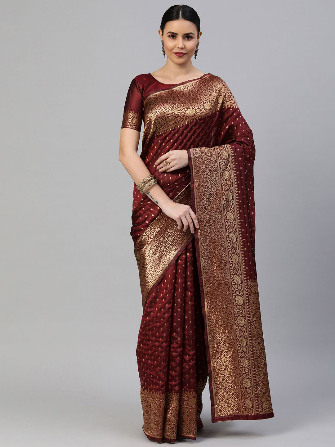 Kalini Ethinic Woven Design Zari Banarasi Saree | Swadesiicart
