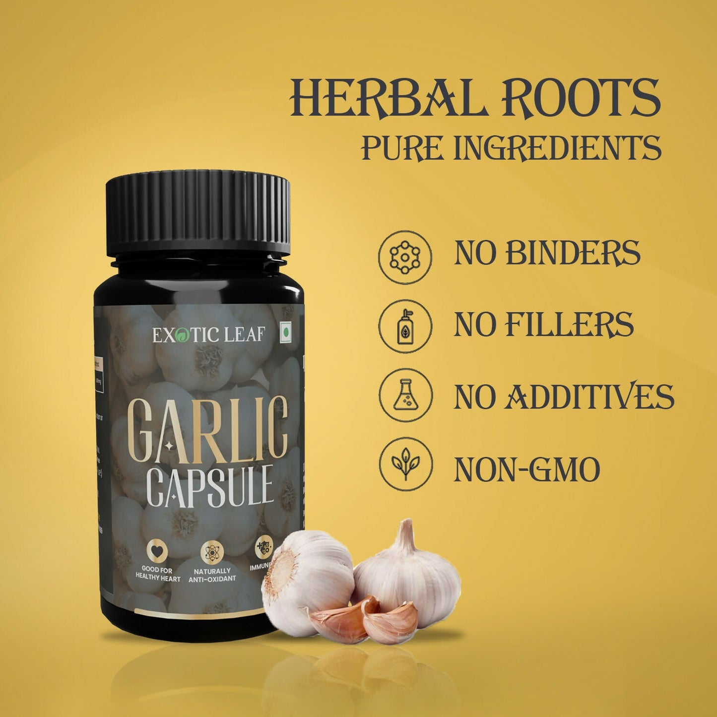 Exotic Leaf Garlic Capsules - Swadesiicart