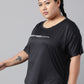 MKH Plus Size Relaxed Fit Typography Printed Drop Shoulder Sleeves Dri-Fit Sports T-shirt - Swadesiicart