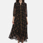 Souchii Women Black Printed A-Line Dress - Swadesiicart