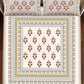 BELLA CASA Grey & Maroon Printed 350 TC Cotton King Bedsheet With 2 Pillow Covers
