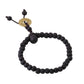 NVR Men's Black Beaded Adjustable Bracelet - Swadesiicart