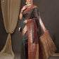 Anouk Floral Zari Banarasi Saree | Swadesiicart