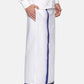Sethukrishna Mens White Solid Readymade Cotton Dhoti | Swadesiicart