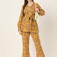InWeave Mustard Kalamkari Print Co Ord Set With Belt - Swadesiicart
