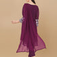 HERE&NOW Floral Embroidered Chikankari Kurta with Trousers & Dupatta | Swadesiicart