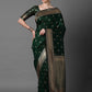 Mitera Ethnic Motifs Woven Design Zari Silk Blend Banarasi Saree | Swadesiicart