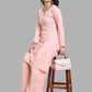 ADA Floral Embroidered Long Sleeves Regular Lucknowi Chikankari Kurta With Palazzos | Swadesiicart