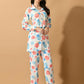 Myshka Women's White Printed Shirt With Trousers - Swadesiicart