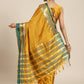 Saree Mall Mustard Zari Silk Blend Uppada Saree - Swadesiicart