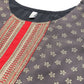 Ahalyaa Women Ethnic Motifs Printed Pleated Sequinned Kurta with Trousers - Grey Color | Swadesiicart