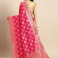 Anouk Pink & Gold-Coloured Woven Design Pure Silk Heavy Work Banarasi Saree | Swadesiicart