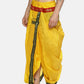 Sethukrishna Men Yellow Solid Readymade Dhoti Pants | Swadesiicart