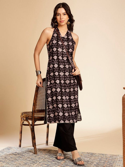 Anouk Ethnic Motifs Printed Kurta - Swadesiicart