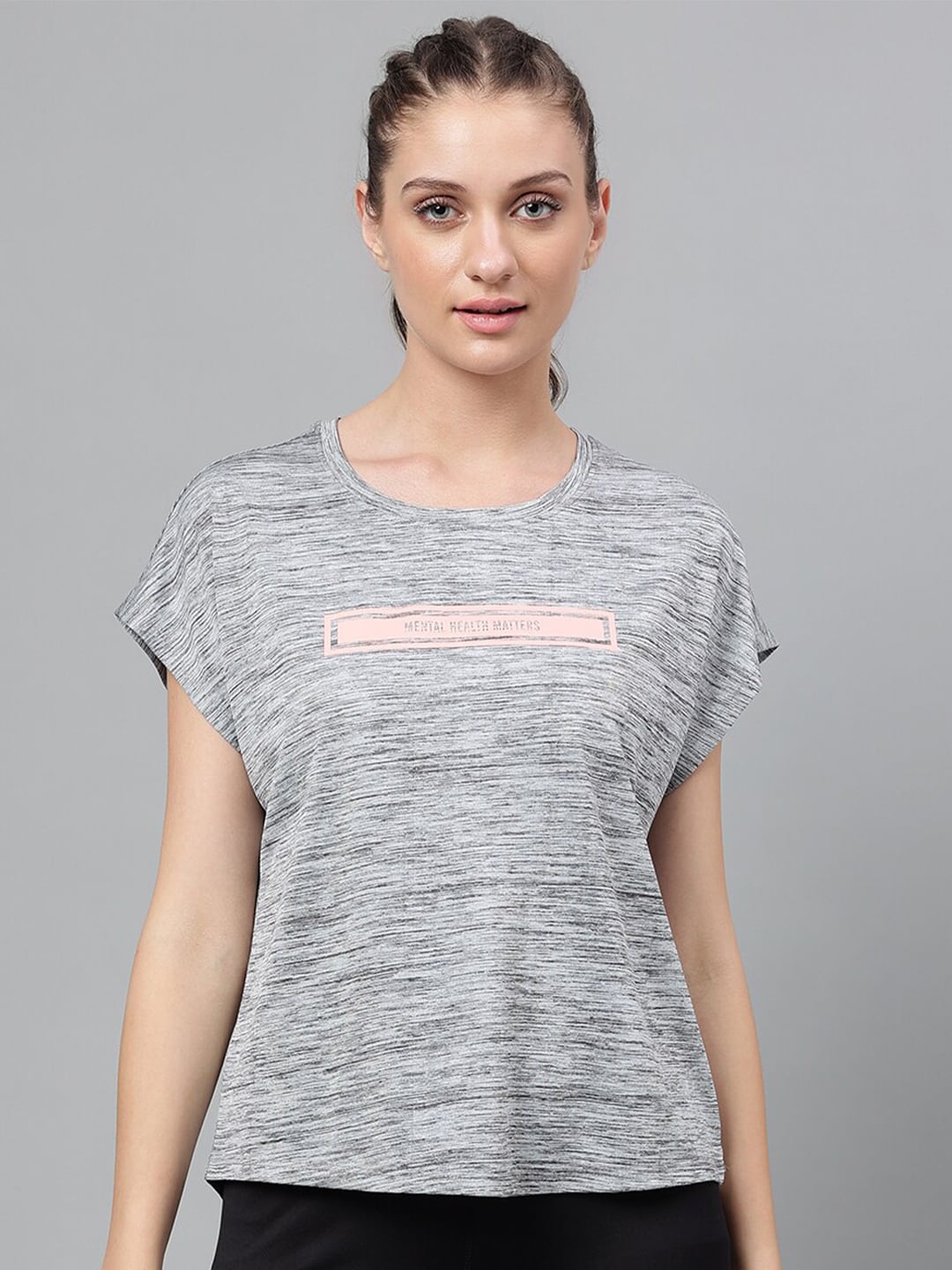 MKH Typography Printed Extended Sleeves Dri-FIT Relaxed Fit Sports T-shirt - Swadesiicart