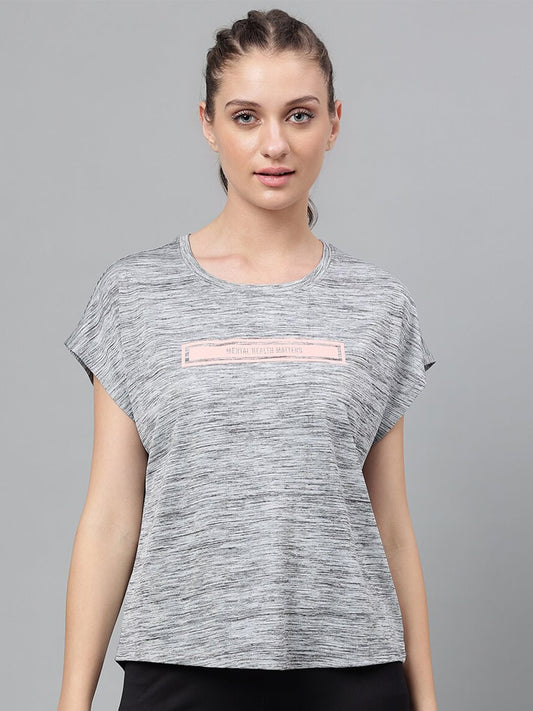 MKH Typography Printed Extended Sleeves Dri-FIT Relaxed Fit Sports T-shirt - Swadesiicart