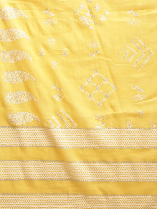 Kalini Ethnic Motifs Printed Pure Cotton A-Line Kurti & Sharara With Dupatta | Swadesiicart