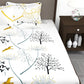 Story@home White & Blue Floral King Bedsheet with 2 Pillow Covers - Swadesiicart