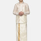 Sethukrishna Men Cream-Coloured Solid Dhoti | Swadesiicart
